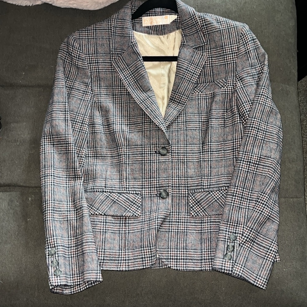 Pendleton | 1950’s Vintage Women’s Wool 2 button Blazer Jacket in Plaid  | 10